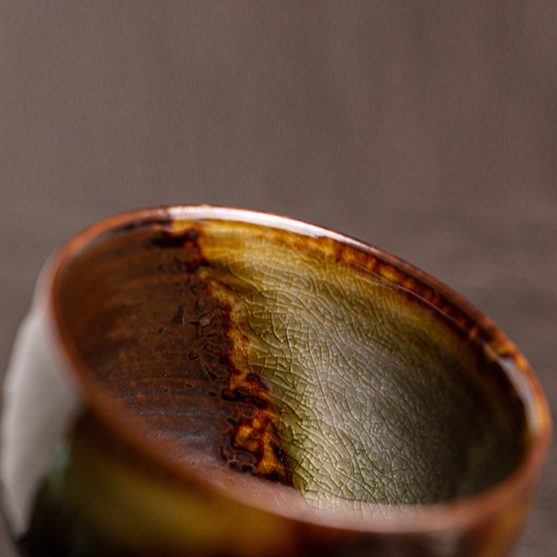 Nimara Ritual Retro Brown Kiln Change Ceramic Teacup Kung Fu Tea Cup