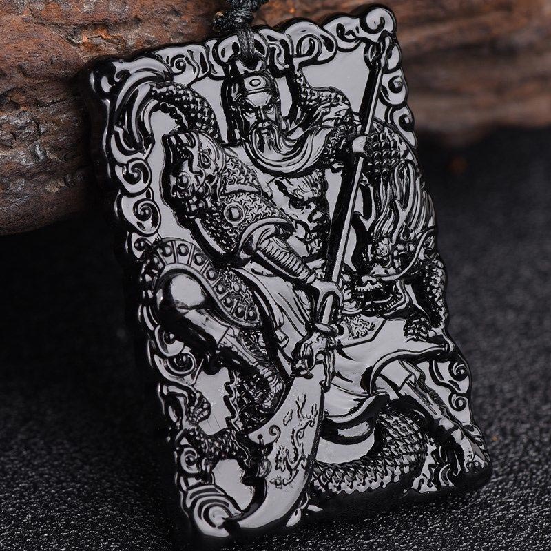 FengShui Lord Guan Protection Necklace Pendant