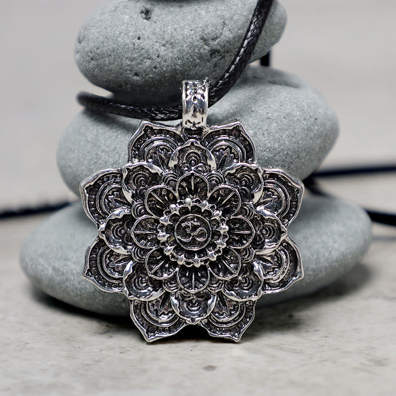 Nimara Ritual Tibetan Lotus Blessing Necklace Pendant