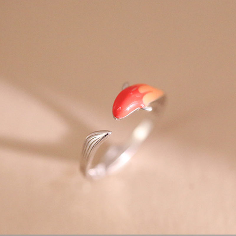 Nimara Ritual Koi Fish Copper Balance Luck Adjustable Ring