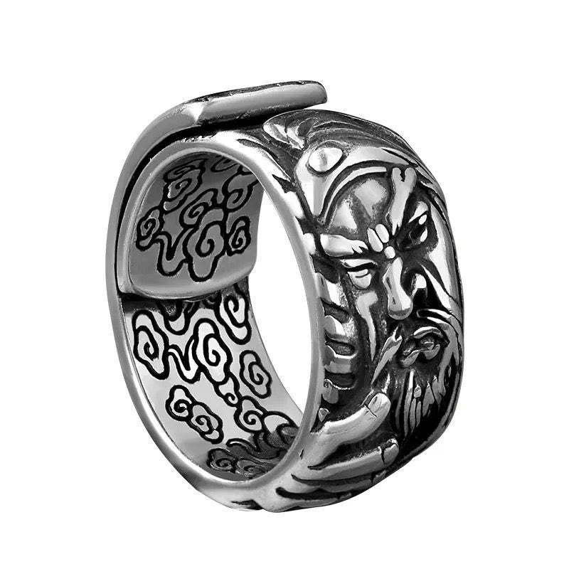 Nimara Ritual Guan Gong Auspicious Clouds Amulet Wealth Ring