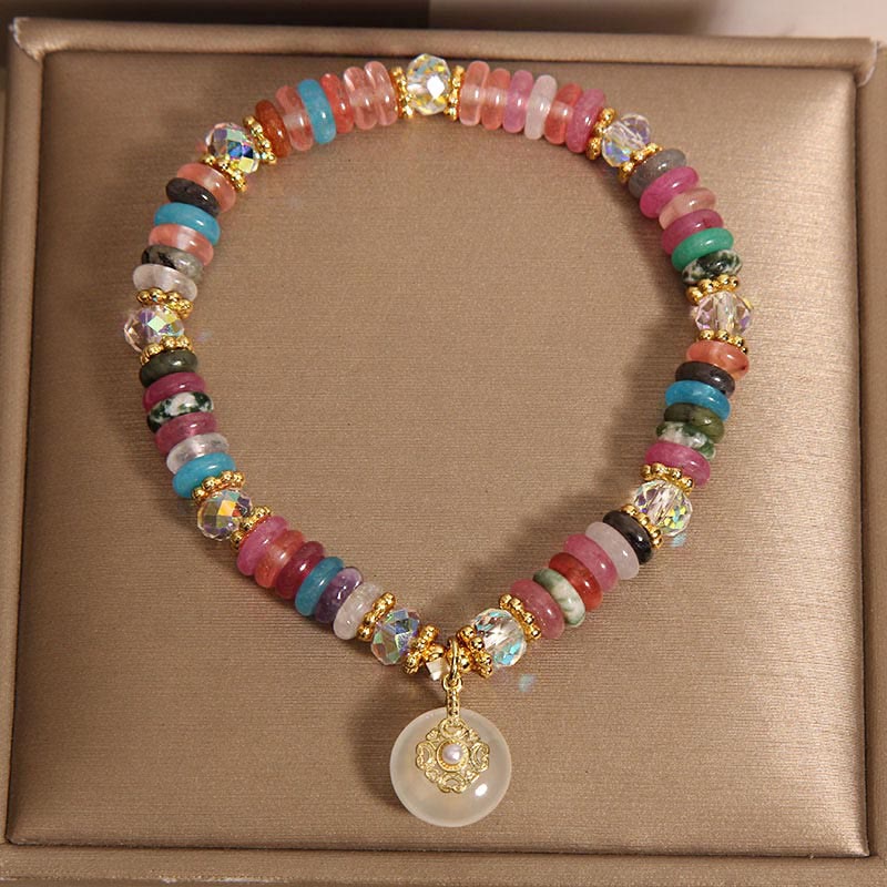 Nimara Ritual Various Crystal Peace Buckle Auspicious Bracelet