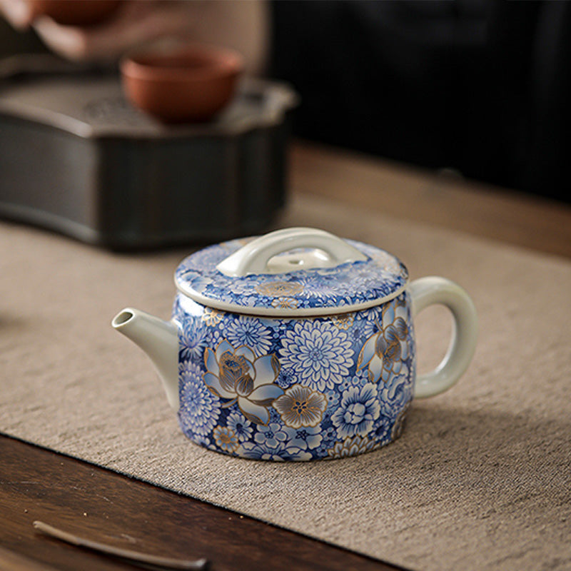 Nimara Ritual Lotus Chrysanthemum Plum Blossom Flower Teacup Kung Fu Tea Cup Teapot
