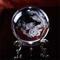 White Crystal Dragon Lotus Blessing Decoration
