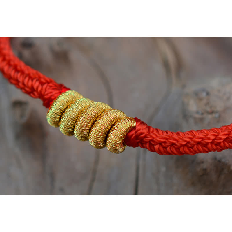 Nimara Ritual Handmade Simple Design Chinese Knotting Luck Strength Braid String Bracelet