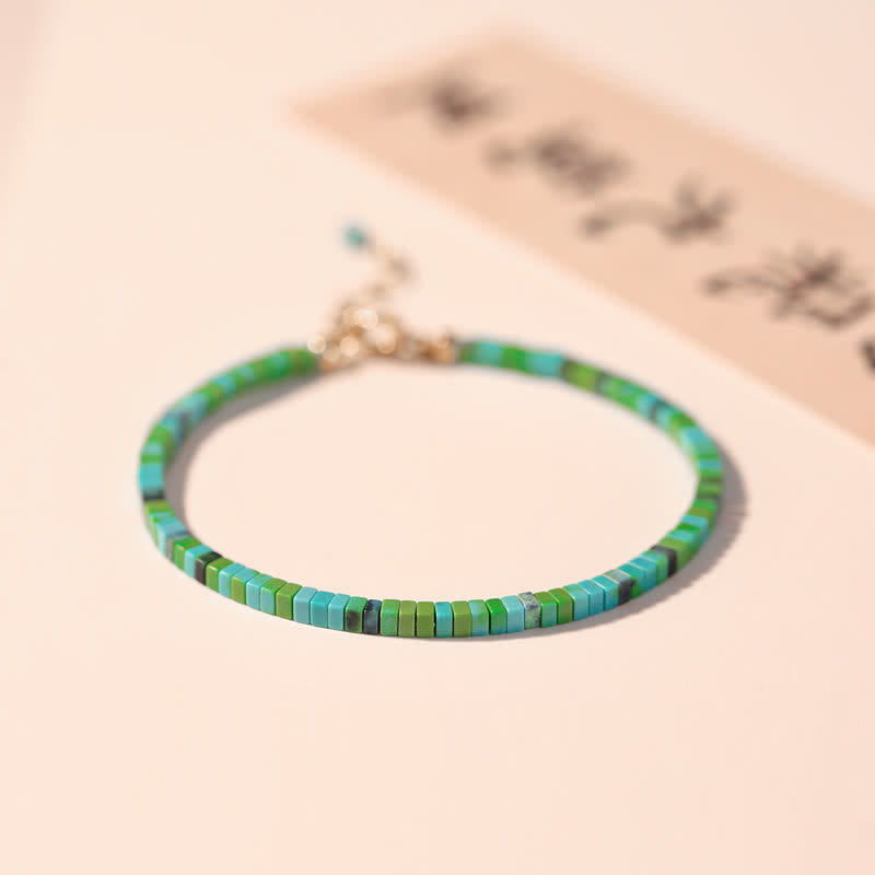 Nimara Ritual Turquoise Beaded Friendship Strength Chain Bracelet