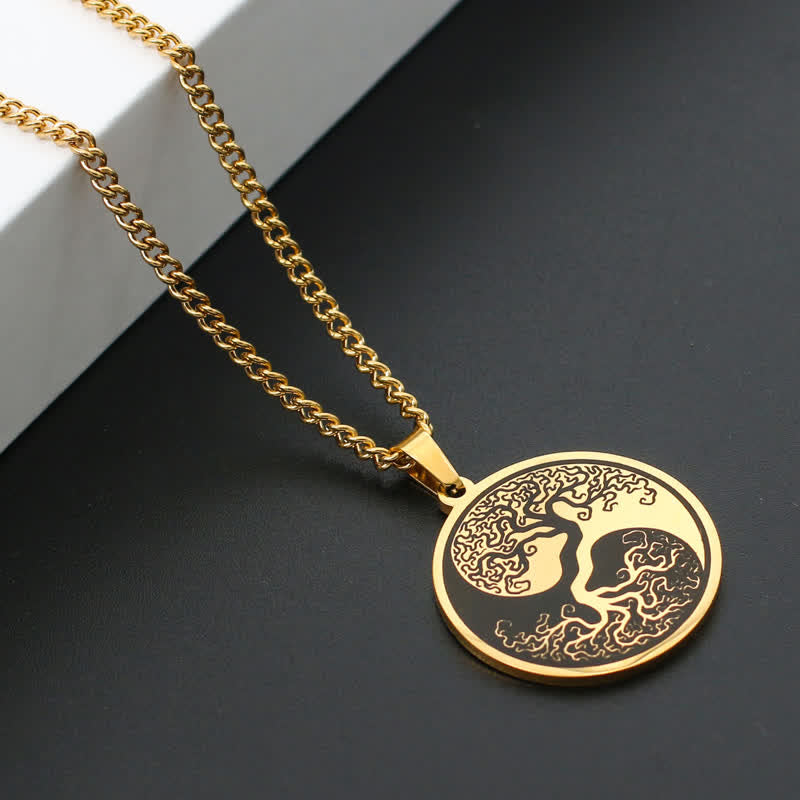 Nimara Ritual The Tree of Life Titanium Steel Connection Necklace Pendant