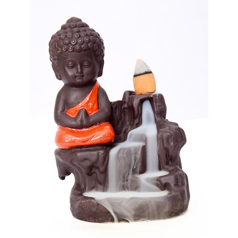 Nimara Ritual Backflow Smoke Fountain Ceramic Blessing Incense Burner Decoration