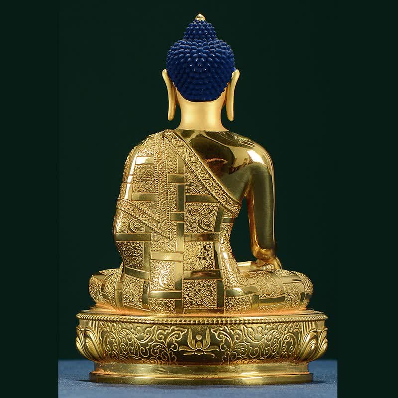 Nimara Ritual Buddha Shakyamuni Figurine Enlightenment Copper Statue Home Offering Decoration