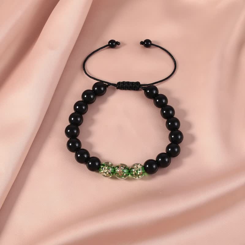 Nimara Ritual Black Obsidian Luminous Glowstone Strength Bracelet