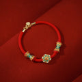 Nimara Ritual Dunhuang 925 Sterling Silver Lotus Drum New Beginning Red Rope Bracelet