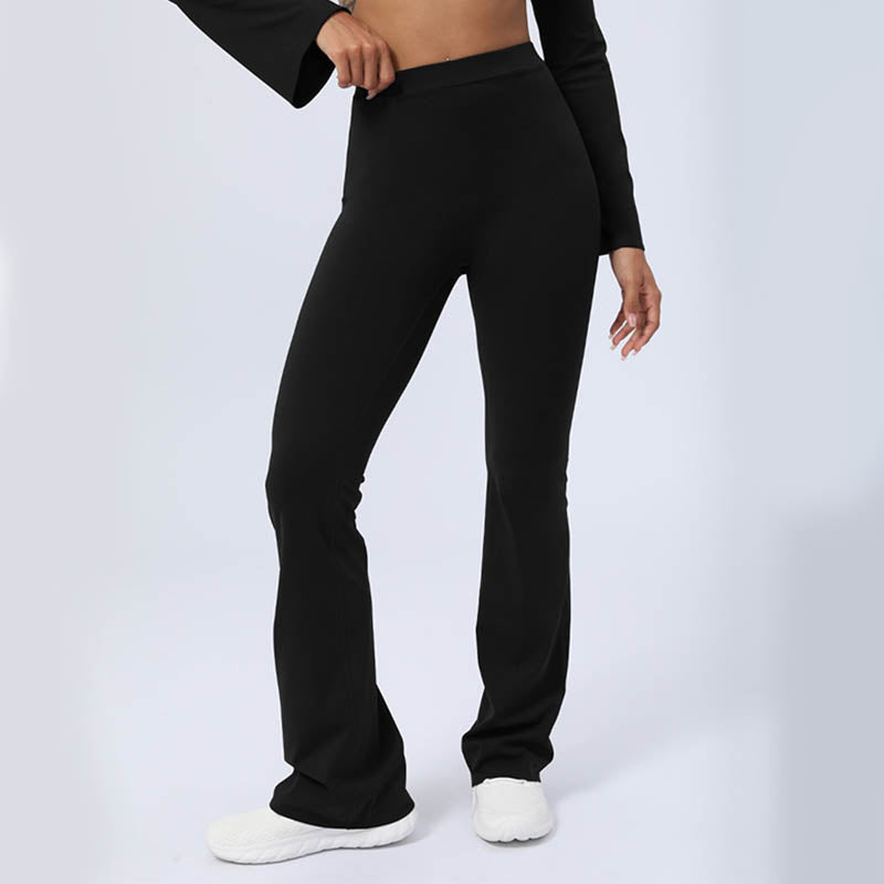 Nimara Ritual Long Sleeve Backless Strap Top Bra Flare Pants Fitness Yoga Outfit