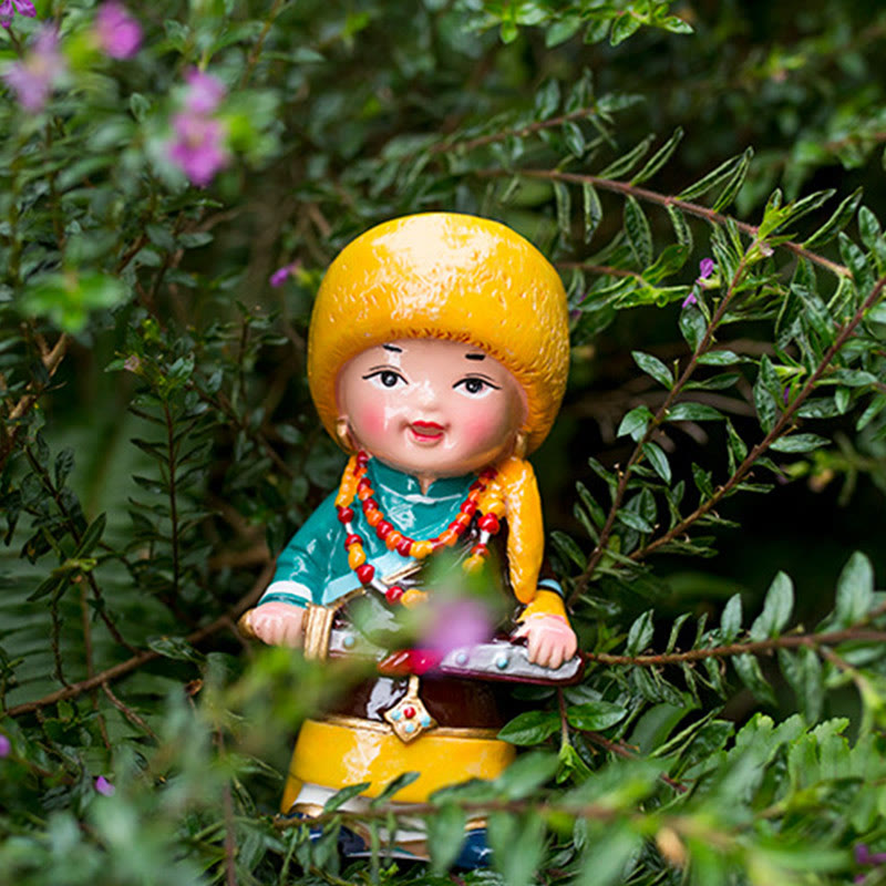 Nimara Ritual Hand Painted Tibetan Figures Creative Home Office Car Decoration Ornament