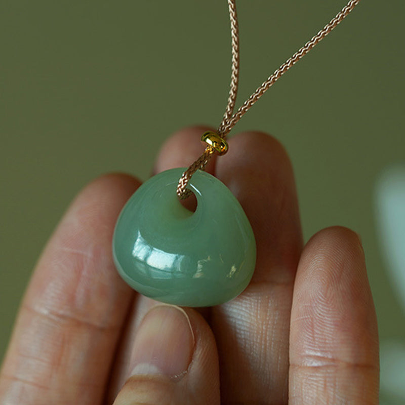 Nimara Ritual Natural Jade Luck Prosperity Necklace Pendant
