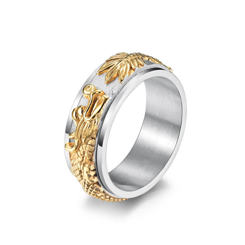 Nimara Ritual Dragon Titanium Steel Stimulation Rotatable Ring