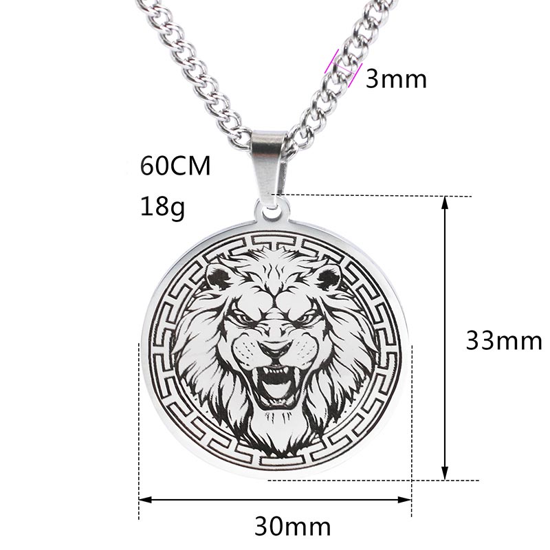 Nimara Ritual Animal Titanium Steel Chain Necklace Protection Pendant