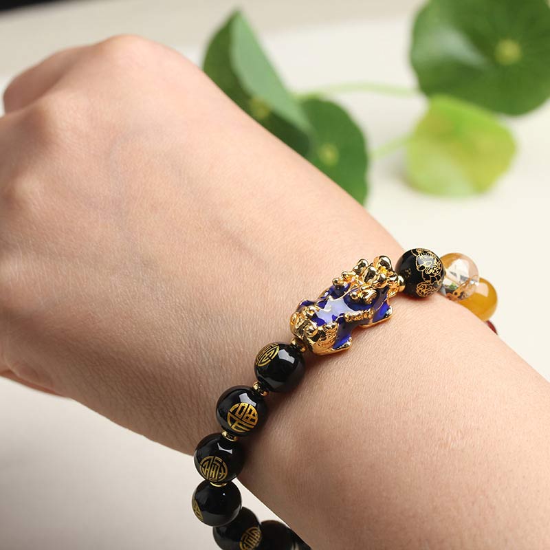 Nimara Ritual Color-Changing Pixiu Obsidian Luck Bracelet
