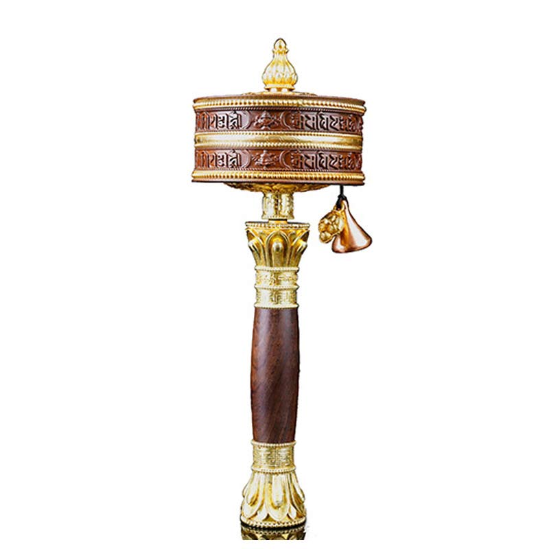 Nimara Ritual Tibetan Prayer Wheel Six True Words Copper Balance Decoration