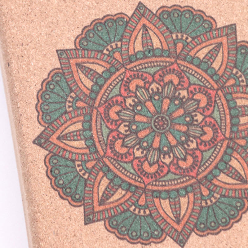 Nimara Ritual Tibetan Mandala Mindful Yoga Cork Block