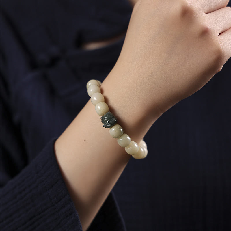 Nimara Ritual Lucky Cat Bodhi Seed Cat Paw Peace Bracelet