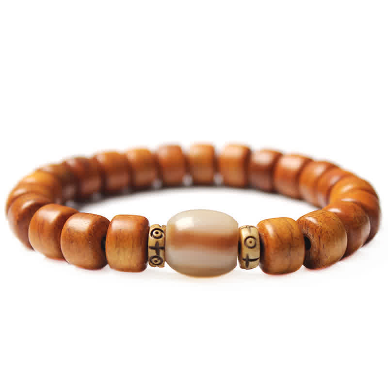 Nimara Ritual Tibetan Bone Beads Om Mani Padme Hum Strength Bracelet