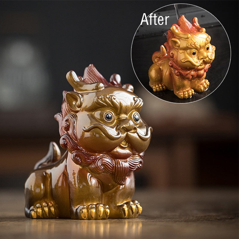 Nimara Ritual Color Changing Small PiXiu Resin Tea Pet Wealth Home Figurine Decoration