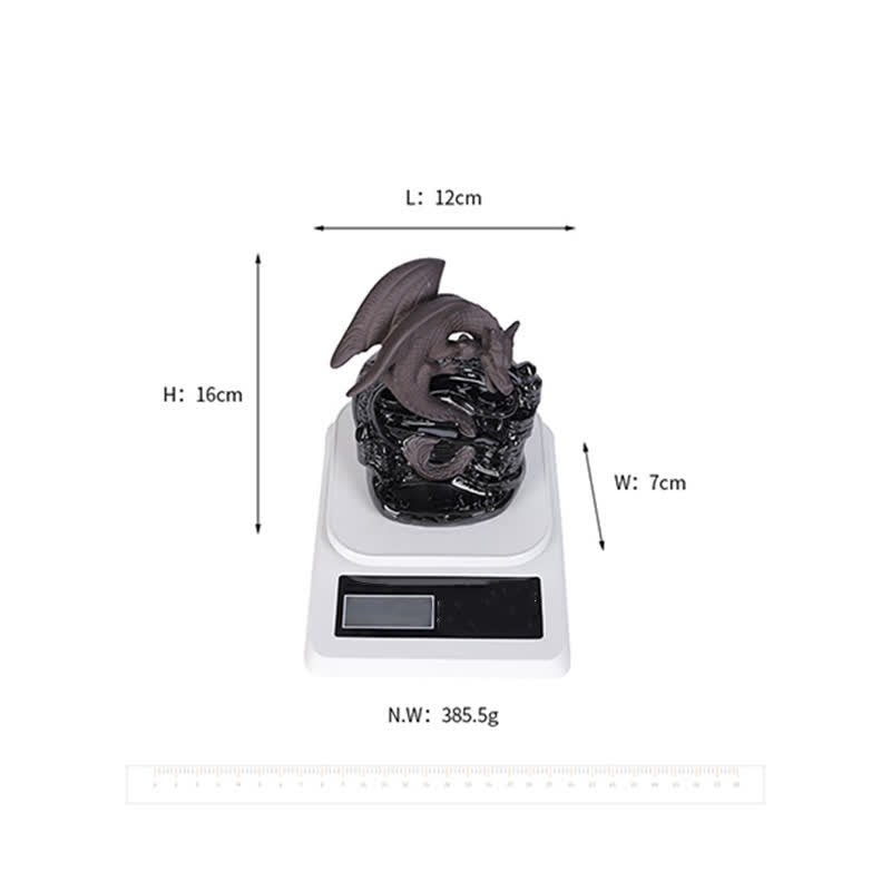 Nimara Ritual Nordic Pterosaur Dragon Ceramic Backflow Smoke Fountain Protection Healing Incense Burner Decoration
