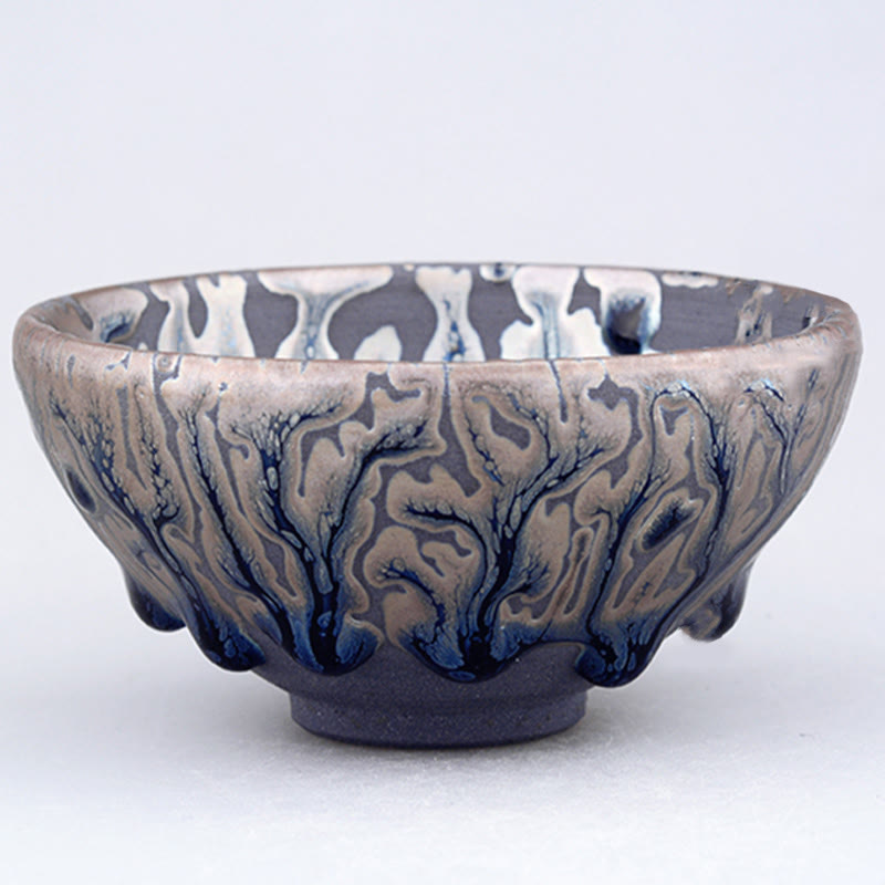 Nimara Ritual Handmade Tea Tree Design Chinese Jianzhan Ceramic Teacup Kung Fu Tea Cup