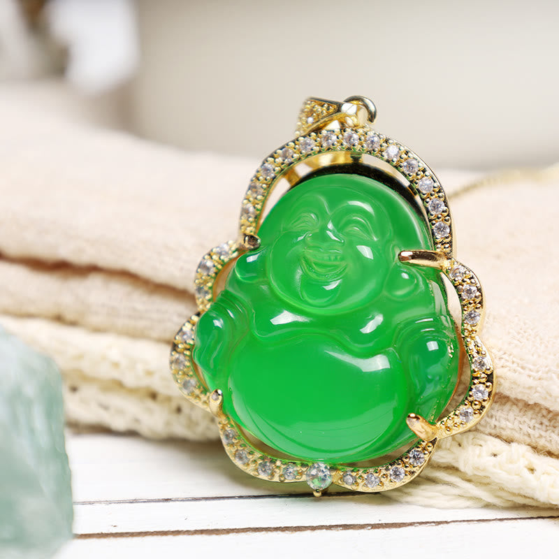 Nimara Ritual Good Luck Laughing Buddha Necklace