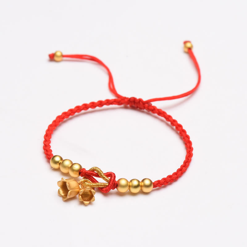 Nimara Ritual Handcrafted Lily Of The Valley Flower Charm Design Luck Protection Braided Bracelet