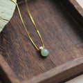 Nimara Ritual Lucky Bead Jade Prosperity Chain Necklace Pendant