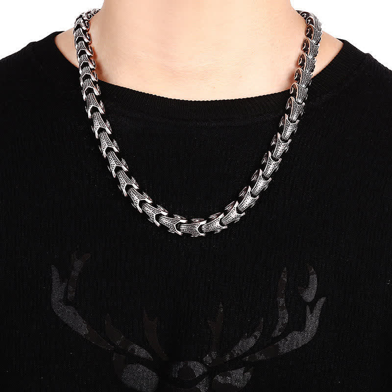 Nimara Ritual Dragon Pattern Titanium Steel Protection Necklace Pendant Bracelet