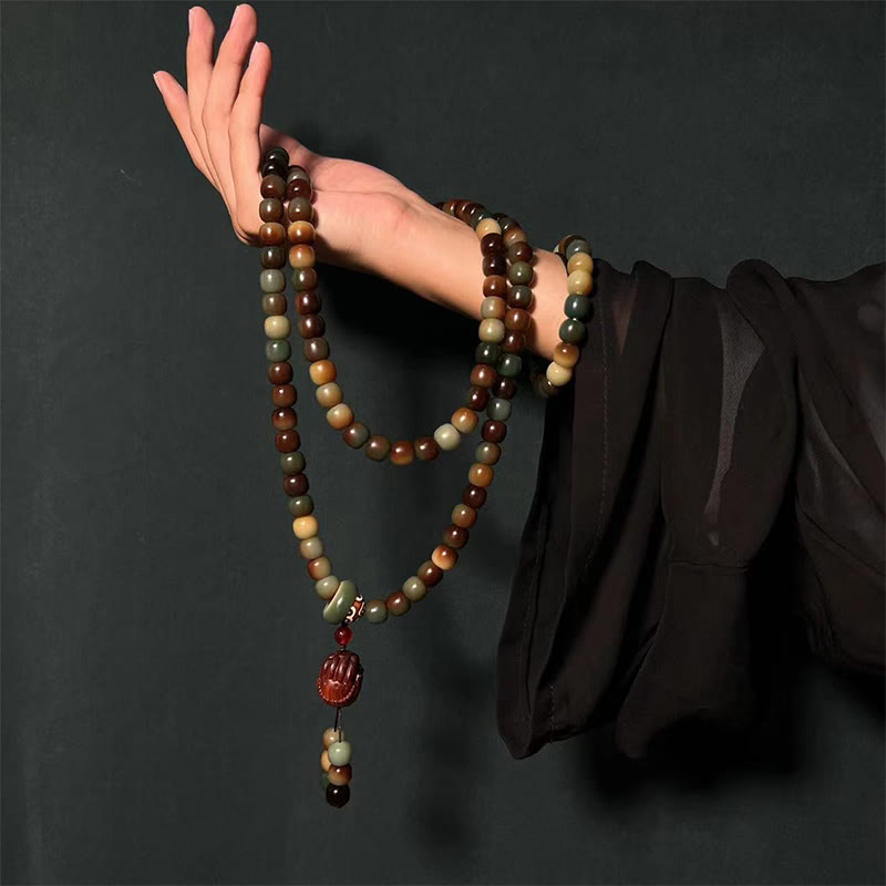 Nimara Ritual 108 Mala Beads Bodhi Seed Peace Wisdom Bracelet Wrist Mala Pocket Mala
