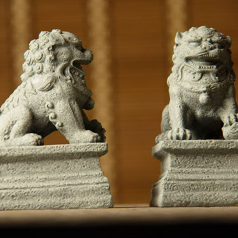 Nimara Ritual Lion Fu Foo Dogs Elephant Ward Off Evil Blessing Home Decoration