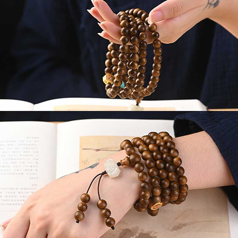 Nimara Ritual Tibetan Rosewood Protection Calm Bracelet Mala