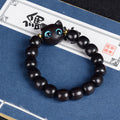 Nimara Ritual Ebony Wood Green Sandalwood Red Sandalwood Lovely Cat Balance Bracelet
