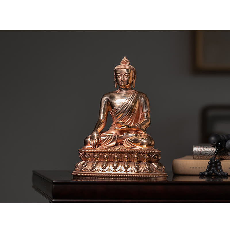 Nimara Ritual Gautama Shakyamuni Buddha Figurine Serenity Copper Statue Home Decoration