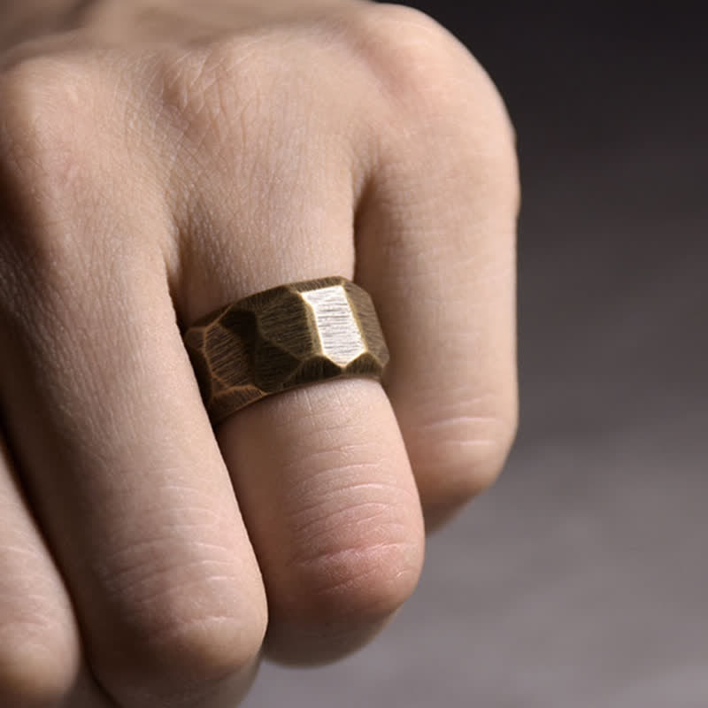 Nimara Ritual Tibetan Simple Design Copper Wealth Ring