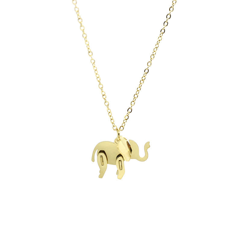Nimara Ritual Elephant Titanium Steel Luck Necklace Chain Pendant
