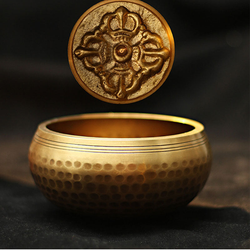 Nimara Ritual Tibetan Sound Bowl Handcrafted for Relaxation and Mindfulness Meditation Singing Bowl Set