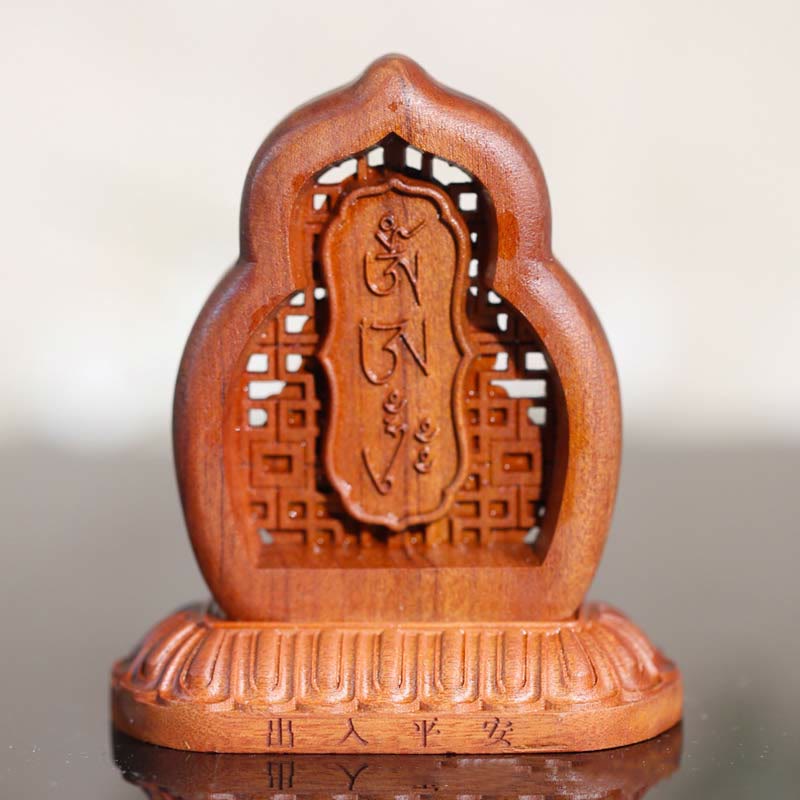 Nimara Ritual Vajrasattva Buddha Wood Engraved Compassion Statue Figurine Decoration