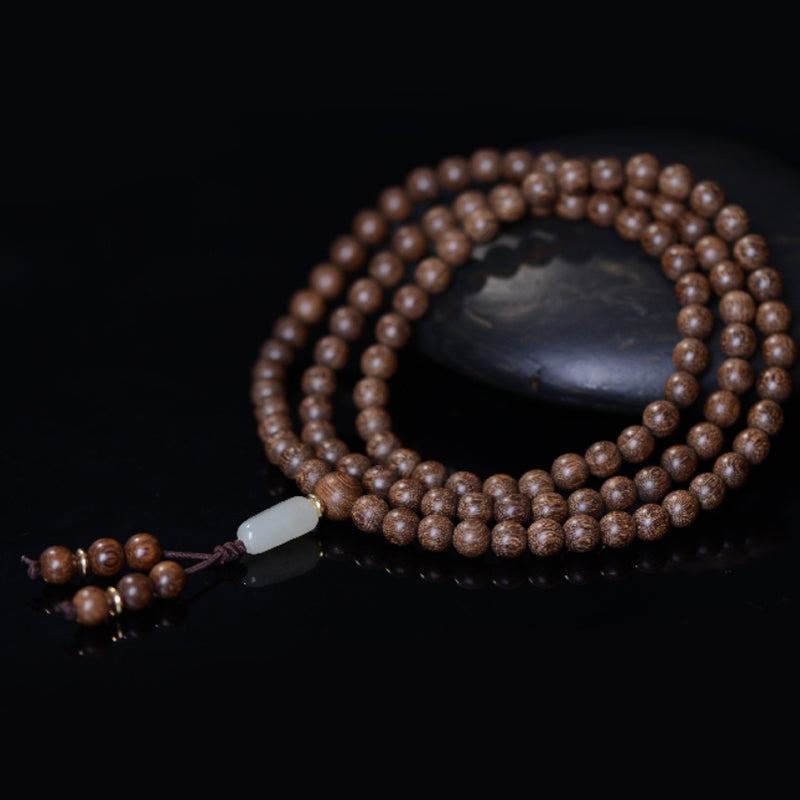 Nimara Ritual 108 Mala Beads Rosewood Jade Calm Bracelet