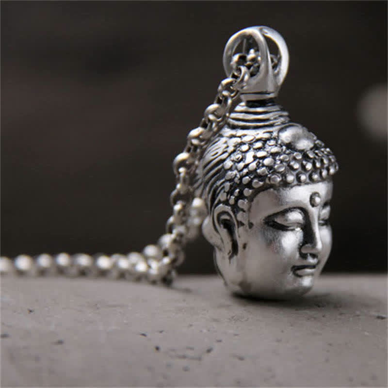 Nimara Ritual 999 Sterling Silver Buddha Demon Serenity Necklace Pendant