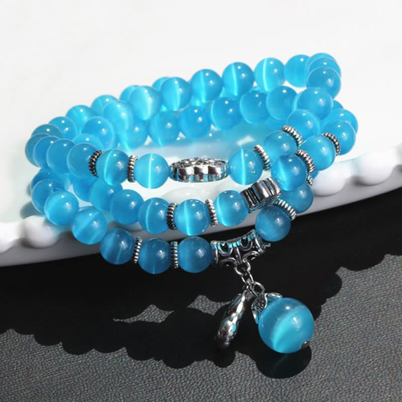 Nimara Ritual Cat Eye PiXiu Support Triple Wrap Bracelet