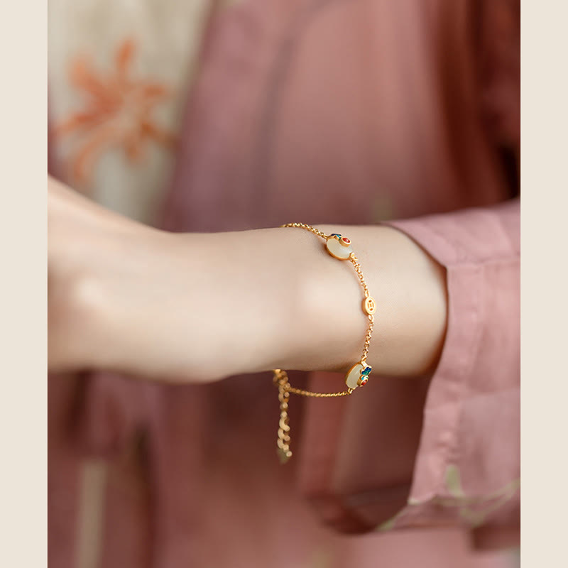 Nimara Ritual Auspicious Clouds Jade Pattern Luck Bracelet