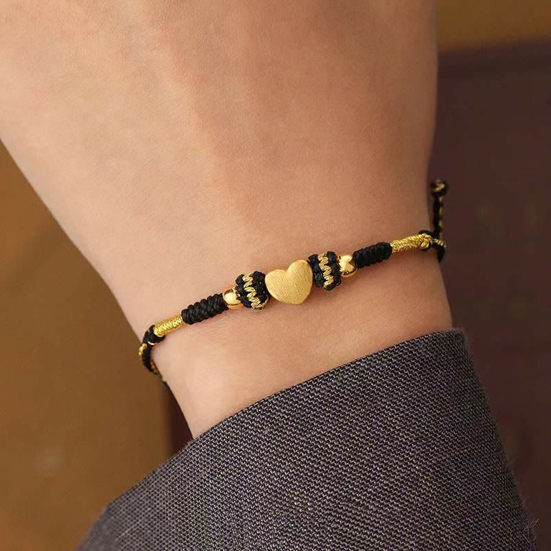 Nimara Ritual Tibet Handmade Love Heart King Kong Knot Luck Braided Bracelet