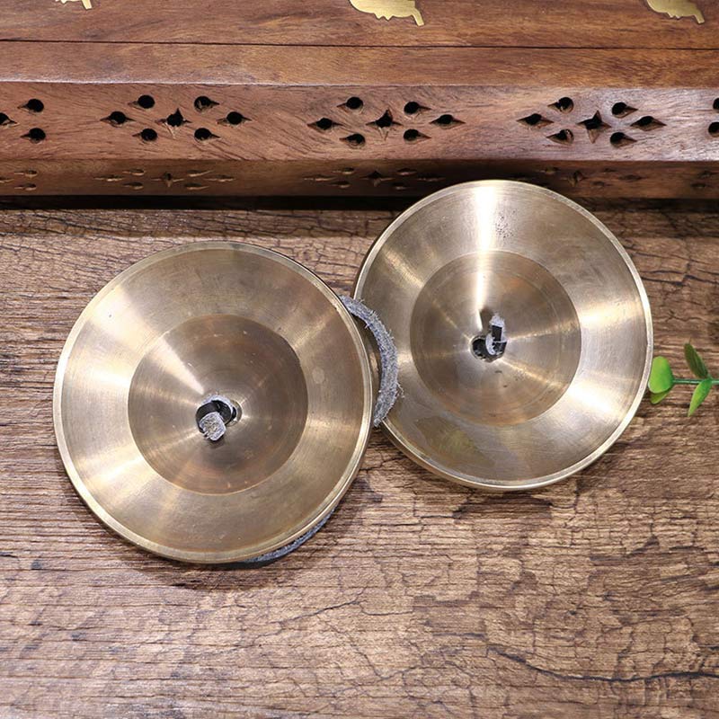 Nimara Ritual Tibetan Tingsha Bell Auspicious Cloud Six True Words Copper Wealth Decoration