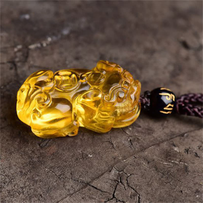 Nimara Ritual FengShui Citrine PiXiu Wealth Necklace Pendant