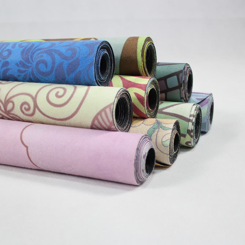 Nimara Ritual Tibetan Mandala Elephant Lotus Koi Fish Mindful Natural Rubber Yoga Mat Decoration