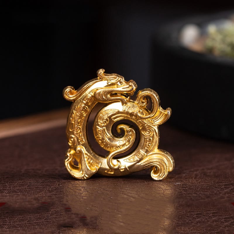 Nimara Ritual Mini Auspicious Dragon Pattern Meditation Zinc Alloy Small Incense Stick Burner
